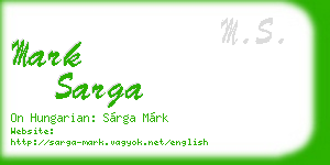 mark sarga business card