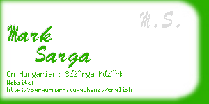 mark sarga business card